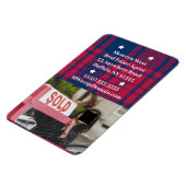 Tartan - Patriottisch - Red Blue White Stars Foto Magneet (Linkerzijde)