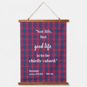 Tartan - Patriottisch - Red Blue White Stars Hood Hangend Wandkleed (Voorkant 2)