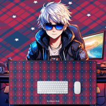 Tartan - Patriottisch - Rode Blauwe Witte Stars