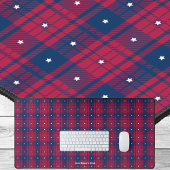 Tartan - Patriottisch - Rode Blauwe Witte Stars Bureaumat