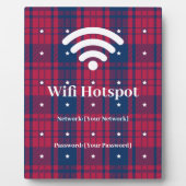 Tartan - Patriottisch - Rode Blauwe Witte Stars Fotoplaat (Voorkant)