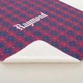 Tartan - Patriottisch - Rode Blauwe Witte Stars Sherpa Deken (3/4)