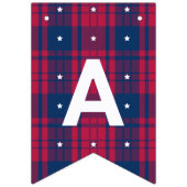 Tartan - Patriottisch - Rode Blauwe Witte Stars Vlaggetjes (Tweede vlag)