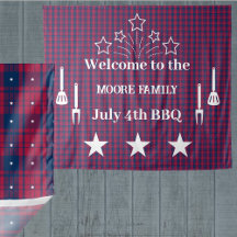 Tartan - Patriottisch - Rode Blauwe Witte Stars