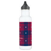 Tartan - Patriottisch - Rode Blauwe Witte Stars Waterfles (Rechts)