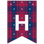 Tartan - Patriottisch - Rode Blauwe Witte Sterren Vlaggetjes (Eerste vlag)