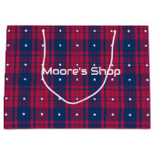 Tartan - Patriottisch - Rood Blauw Witte Sterren Groot Cadeauzakje (Voorkant)