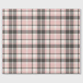 Tartan Patroon10 Roze en grijze ID210 Cadeaupapier (Vlak)