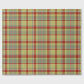 Tartan Patroon7 Olijf Groen en Rood ID210 Cadeaupapier (Vlak)