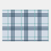 Tartan Patroon Blauw Roze Groen kerstcadeau Inpakpapier Vel (Voorkant 2)