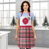 Tartan-patroon en Holly Christmas-chef-Schort Schort
