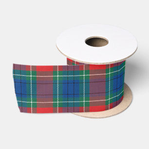 Tartan patroon rood groen blauw ruit satijnen lint