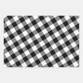 Tartan Patroon Rood Zwart Wit Elegant Classic Inpakpapier Vel (Voorkant 2)