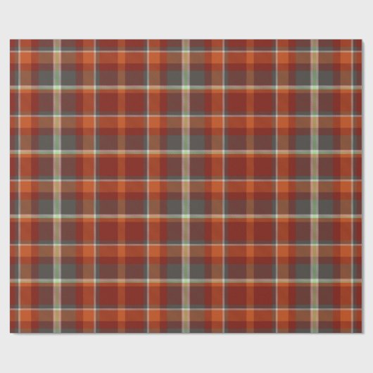 Tartan Pattern11 Paprika en Stone Grey ID210 Cadeaupapier (Vlak)