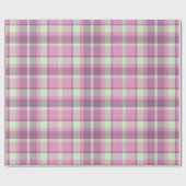 Tartan Pattern1 Plum en Soft Green ID210 Cadeaupapier (Vlak)