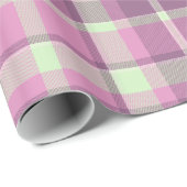 Tartan Pattern1 Plum en Soft Green ID210 Cadeaupapier (Rol Hoek)