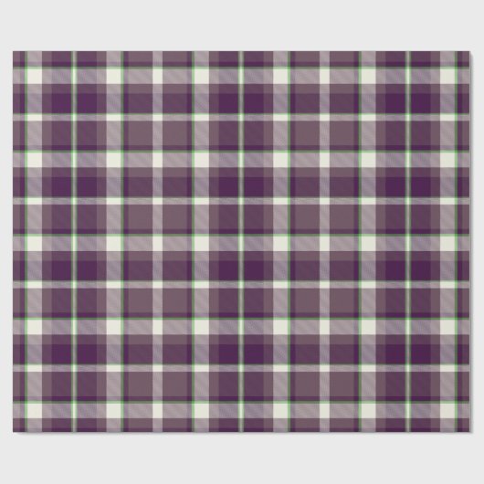 Tartan Pattern3 Eggplant en Green ID210 Cadeaupapier (Vlak)
