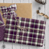 Tartan Pattern3 Eggplant en Green ID210 Cadeaupapier