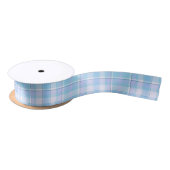 Tartan Pattern Blue and White ID210 Satijnen Lint (Spoel)