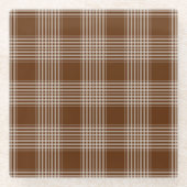 Tartan Pattern Fabric Glass Onderzetter (Voorkant)