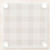 Tartan Pattern Fabric Glass Onderzetter (Achterkant)