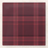 Tartan Pattern Fabric Glass Onderzetter (Voorkant)