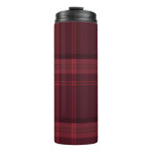 Tartan Pattern Fabric Thermal Tumbler Thermosbeker (Voorkant)