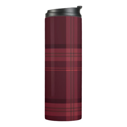 Tartan Pattern Fabric Thermal Tumbler Thermosbeker (Gedraaid links)