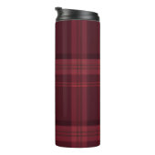 Tartan Pattern Fabric Thermal Tumbler Thermosbeker (Geroteerd rechts)