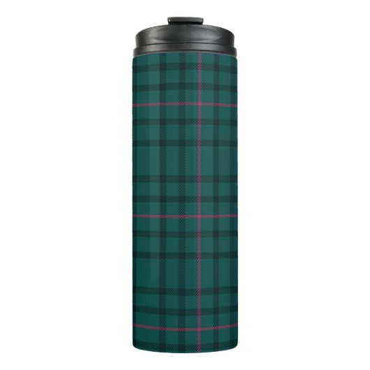 Tartan Pattern Fabric Thermal Tumbler Thermosbeker (Voorkant)