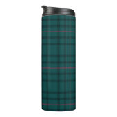Tartan Pattern Fabric Thermal Tumbler Thermosbeker (Geroteerd rechts)