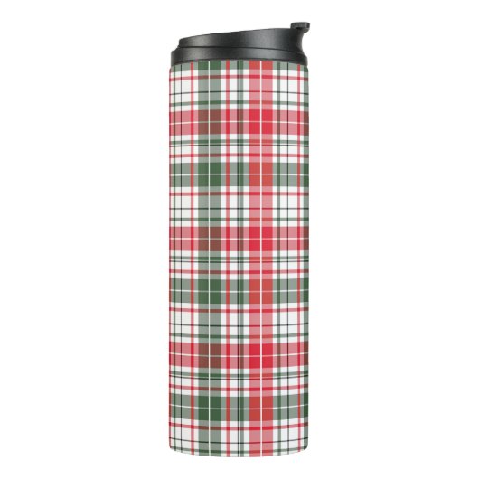 Tartan Pattern Fabric Thermal Tumbler Thermosbeker (Gedraaid links)