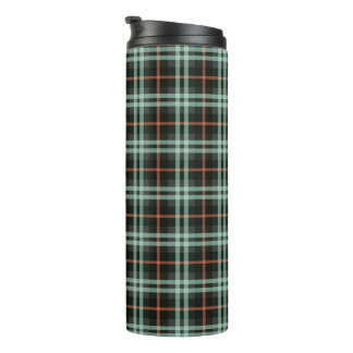 Tartan Pattern Fabric Thermal Tumbler Thermosbeker