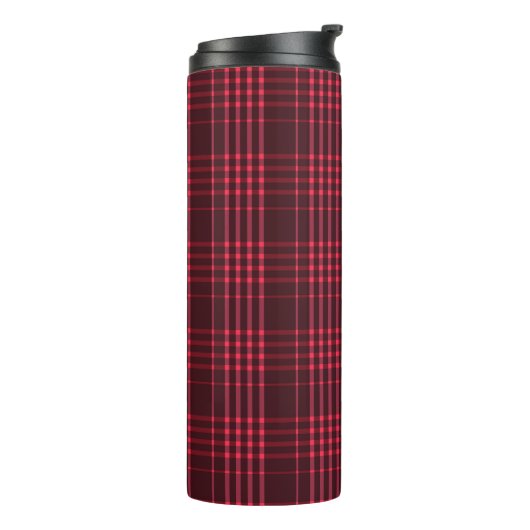 Tartan Pattern Fabric Thermal Tumbler Thermosbeker (Gedraaid links)