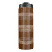 Tartan Pattern Fabric Thermal Tumbler Thermosbeker (Voorkant)