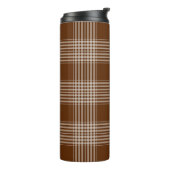Tartan Pattern Fabric Thermal Tumbler Thermosbeker (Gedraaid links)