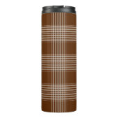 Tartan Pattern Fabric Thermal Tumbler Thermosbeker (Achterkant)