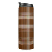 Tartan Pattern Fabric Thermal Tumbler Thermosbeker (Geroteerd rechts)
