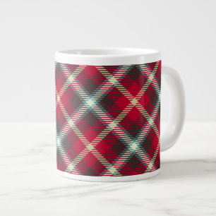 Tartan Pattern kerstcadeau 20 oz koffie Grote Koffiekop