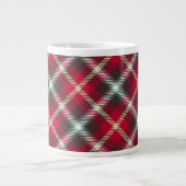 Tartan Pattern kerstcadeau 20 oz koffie Grote Koffiekop (Voorkant)