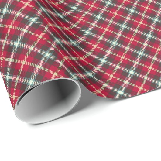 Tartan Pattern Kerstmis Cadeaupapier (Rol Hoek)