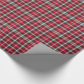 Tartan Pattern-kerstspeldenstang Cadeaupapier (Hoek)