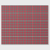 Tartan Pattern-kerstspeldenstang Cadeaupapier (Vlak)