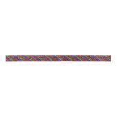 Tartan Pattern Red Green Blue Plaid Clan Macdonald Satijnen Lint (Voorkant)