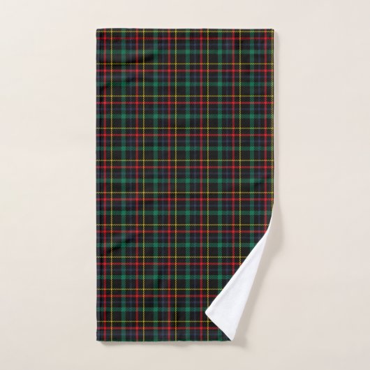 Tartan-patterned towel set with red, green, blue bad handdoek (Handdoek)