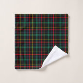 Tartan-patterned towel set with red, green, blue bad handdoek (Wasdoekje)