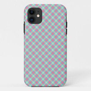 Tartan Pink Yellow Blue Case-Mate iPhone Case