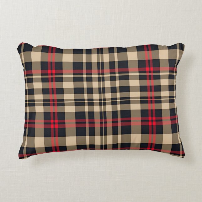Tartan Plaid Accent Pillow Accent Kussen (Voorkant)