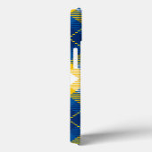 Tartan Plaid Blauw Geel Case-Mate iPhone Case (Achterkant / Rechts)