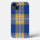 Tartan Plaid Blue and Yellow iPhone / iPad case (Achterkant)